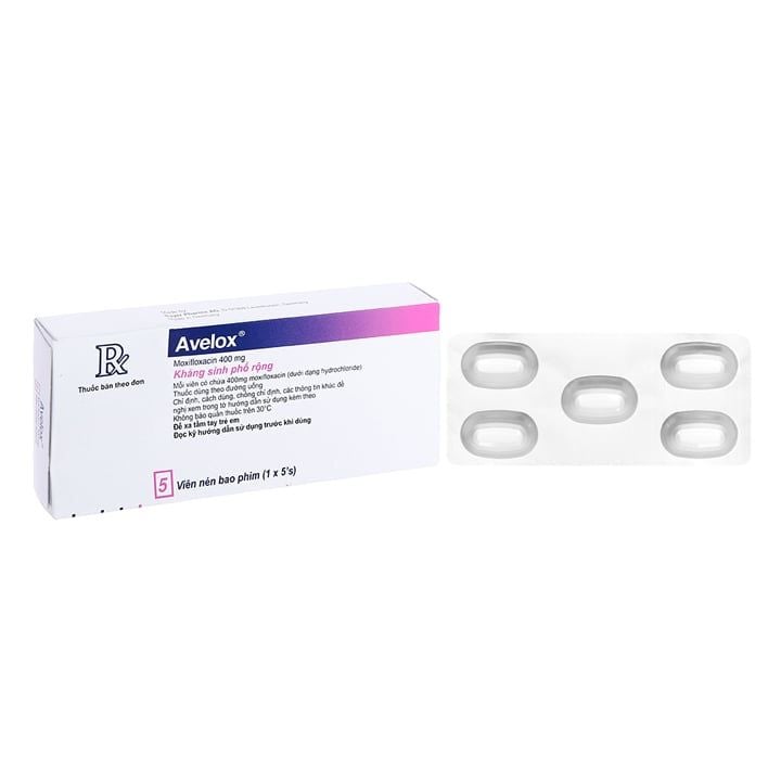 Avelox 400mg - Điều trị các nhiễm khuẩn (Hộp 1 vỉ x 5 viên)
