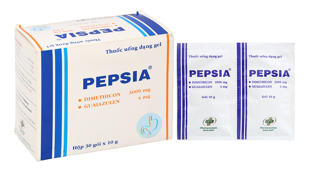 Gel uống Pepsia trị chứng đầy hơi, ợ nóng (30 gói x 10g)
