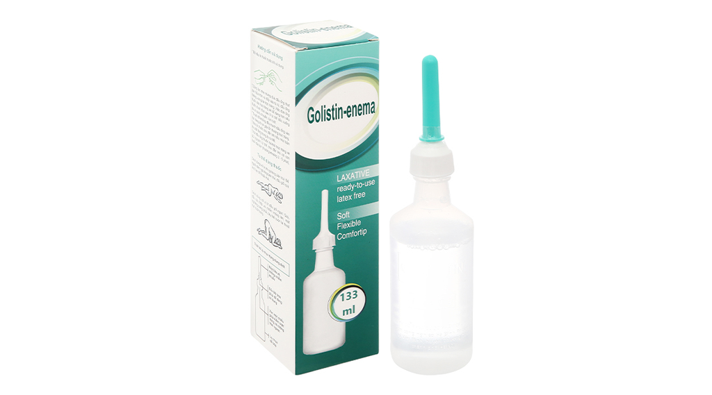 Dung dịch thụt trực tràng Golistin-enema trị táo bón lọ 133ml