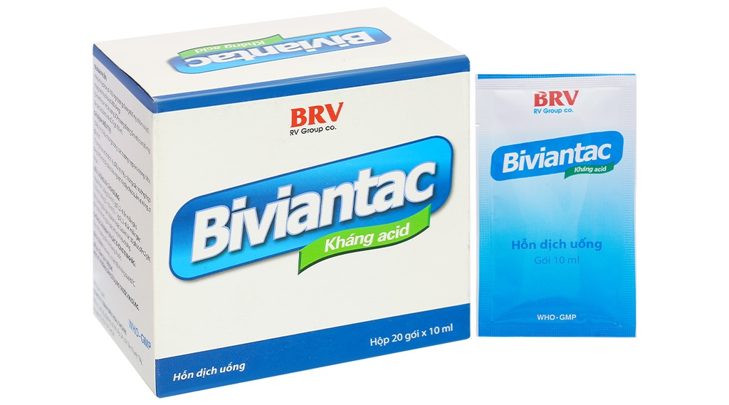 Hỗn dịch uống Biviantac giảm đầy hơi, trướng bụng ăn không tiêu (20 gói x 10ml)