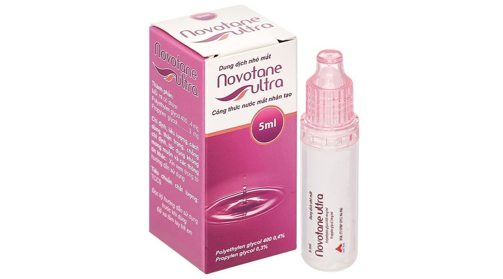 Dung dịch nhỏ mắt Novotane ultra làm dịu mắt, giảm tình trạng kích ứng mắt chai 5ml