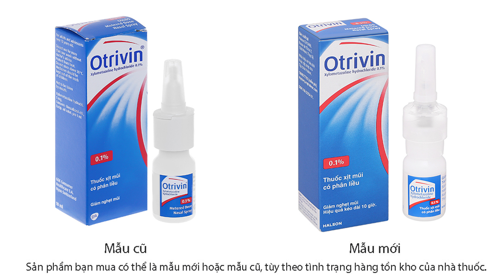 Dung dịch xịt mũi Otrivin 0.1% giảm triệu chứng nghẹt mũi, viêm mũi dị ứng chai 10ml