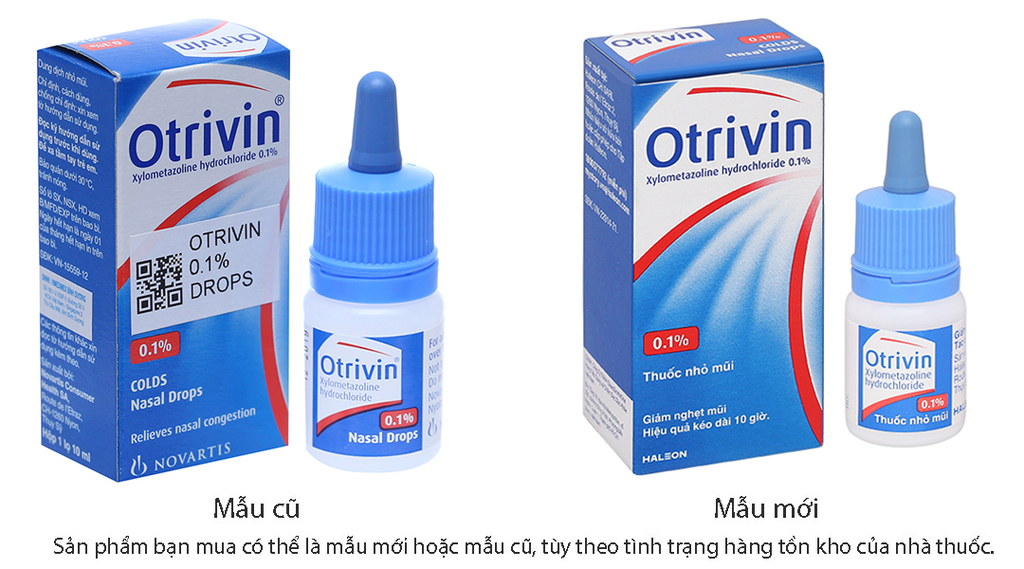 Dung dịch nhỏ mũi Otrivin 0.1% giảm triệu chứng nghẹt mũi, viêm mũi dị ứng chai 10ml