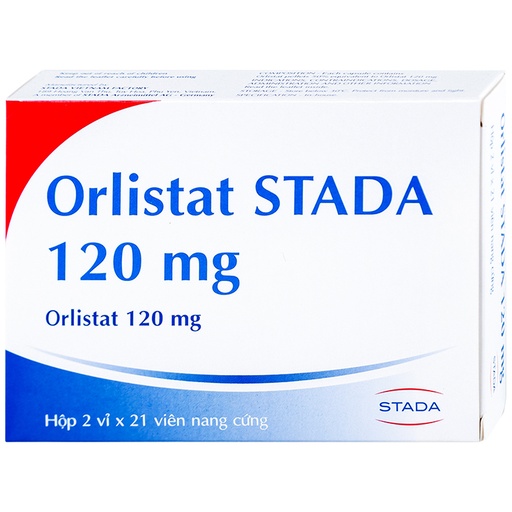 [TIMA012] Thuốc Orlistat Stada 120mg hỗ trợ giảm nhẹ calo cho bệnh béo phì (2 vỉ x 21 viên)