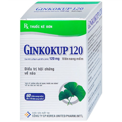 [TIMA014] Thuốc Ginkokup 120 United điều trị bệnh sa sút trí tuệ, kể cả bệnh Alzheimer (6 vỉ x 10 viên)