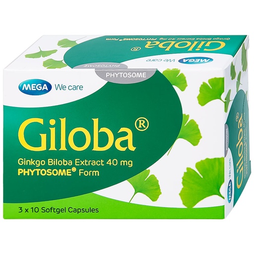 [TIMA015] Thuốc Giloba 40mg MEGA We care điều trị suy tuần hoàn não (3 vỉ x 10 viên)