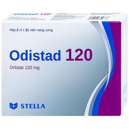 [TIMA018] Thuốc Odistad 120 Stella điều trị béo phì và phòng ngừa tăng cân trở lại ở người lớn (2 vỉ x 21 viên)