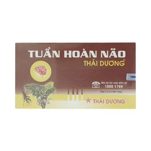 [TIMA020] Thuốc Tuần Hoàn Não Thái Dương hỗ trợ điều trị thiểu năng tuần hoàn não (2 vỉ x 6 viên)