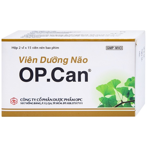 [TIMA023] Viên dưỡng não O.P.CAN OPC điều trị giảm trí nhớ, kém tập trung, thiểu năng tuần hoàn não (2 vỉ x 15 viên)