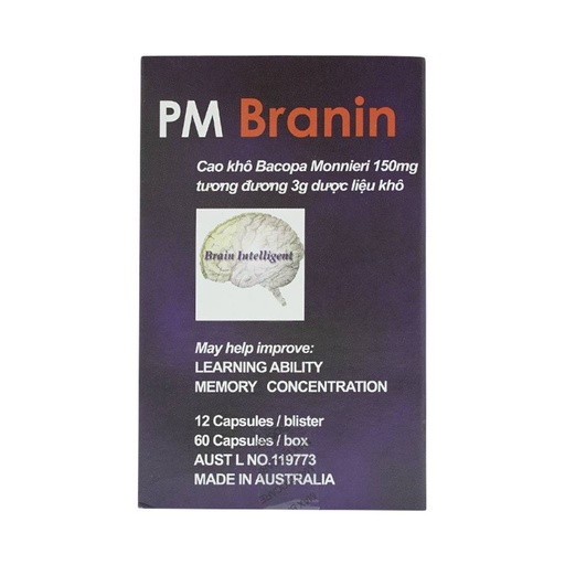 [TIMA024] Thuốc PM Branin Probiotec cải thiện và duy trì chức năng não (5 vỉ x 12 viên)