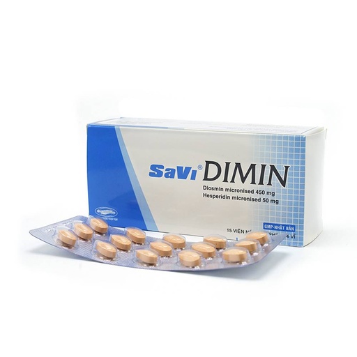 [TIMA039] Thuốc Diosmin 500 Stella điều trị triệu chứng liên quan đến suy tĩnh mạch - mạch bạch huyết (6 vỉ x 10 viên)
