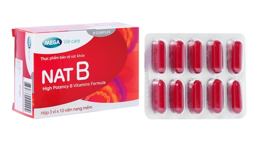 [TPCN009] Nat B bổ sung vitamin B, giảm mệt mỏi hộp 30 viên