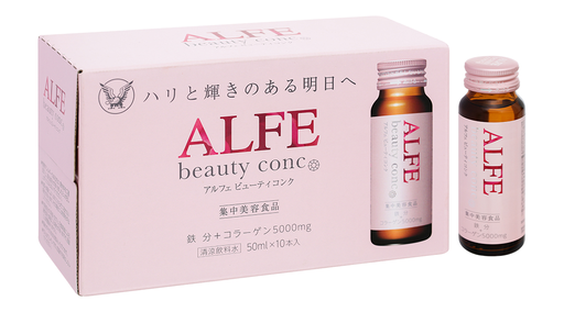 [TPCN011] Nước uống Alfe Beauty Conc bổ sung collagen, giúp da sáng đẹp mịn màng hộp 10 chai x 50ml