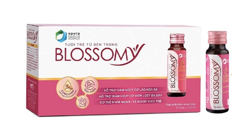 [TPCN019] Nước uống Rohto Blossomy làm đẹp da, hỗ trợ giảm viêm dạ dày hộp 10 chai x 50ml
