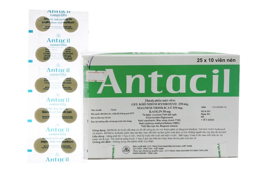 [DDTH029] Antacil giảm ợ chua, trị loét dạ dày, tá tràng (25 vỉ x 10 viên)