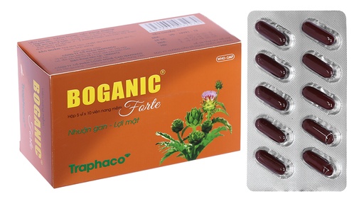 [DDTH033] Boganic Forte hỗ trợ trị bệnh lý gan mật, mỡ máu (5 vỉ x 10 viên)