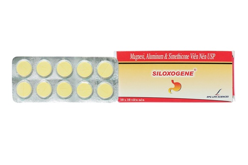 [DDTH037] Viên nhai Siloxogene trị các triệu chứng tăng tiết axit dạ dày (10 vỉ x 10 viên)