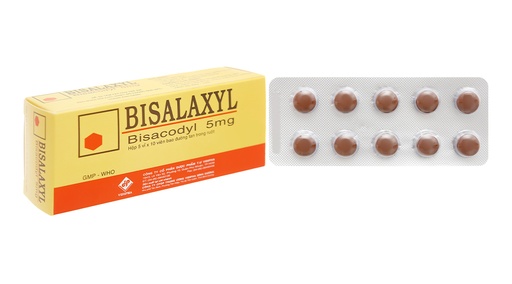 [DDTH055] Bisalaxyl 5mg trị táo bón, làm sạch ruột trước và sau phẫu thuật (5 vỉ x 10 viên)