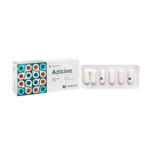 [KSI017] Azicine 250mg - Điều trị các nhiễm khuẩn (Hộp 1 vỉ x 6 viên)