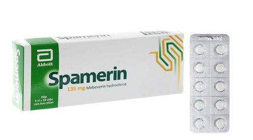 [DDTH032] Spamerin 135mg trị các triệu chứng của hội chứng ruột kích thích (3 vỉ x 10 viên)