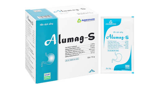 [DDTH092] Hỗn dịch uống Alumag-S 15g điều trị viêm loét dạ dày tá tràng (20 gói x 15g)