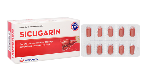 [DDTH094] Sicugarin hỗ trợ trị bệnh viêm gan mãn tính, xơ gan (6 vỉ x 10 viên)