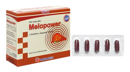 [DDTH103] Melopower 300mg hỗ trợ trị chứng tăng amoniac huyết (12 vỉ x 5 viên)