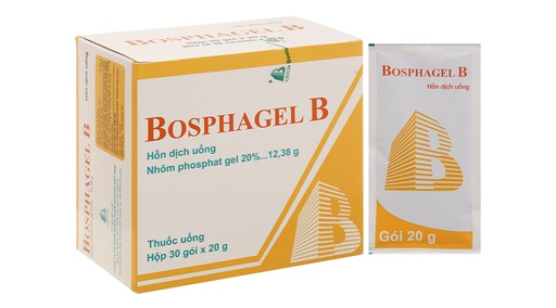 [DDTH124] Hỗn dịch uống Bosphagel B 20% trị đau, bỏng rát do axit dạ dày gây ra (30 gói x 20g)