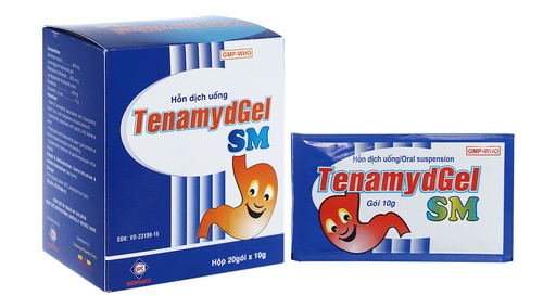 [DDTH135] Hỗn dịch uống TenamydGel SM làm dịu triệu chứng do tăng acid dạ dày (20 gói x 10g)