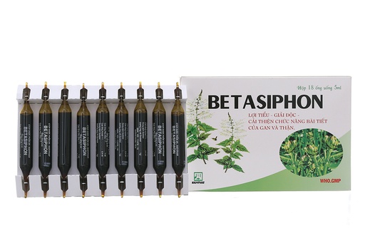 [DDTH139] Dung dịch uống Betasiphon hỗ trợ trị bệnh lý gan mật, tiêu hóa (18 ống x 5ml)