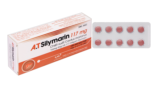 [DDTH142] A.T Silymarin 117mg hỗ trợ trị bệnh viêm gan mạn tính, xơ gan (3 vỉ x 10 viên)