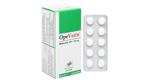 [DDTH144] OpeVerin 135mg trị hội chứng ruột kích thích (5 vỉ x 10 viên)