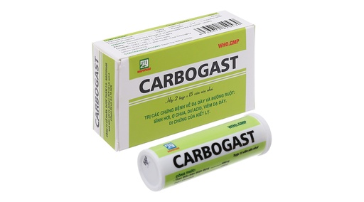 [DDTH149] Viên nhai Carbogast trị ợ chua, di chứng kiết lỵ (2 tuýp x 15 viên)