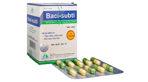 [DDTH156] Baci-subti hỗ trợ điều trị tiêu chảy, viêm ruột, rối loạn tiêu hóa (6 vỉ x 10 viên)