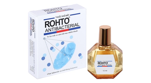 [EYE013] Dung dịch nhỏ mắt Rohto Antibacterial trị lẹo mắt, viêm kết mạc mắt chai 13ml