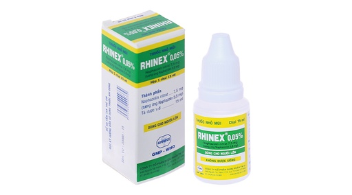 [EYE034] Thuốc nhỏ mũi Rhinex 0.05% giảm triệu chứng, sung huyết trong viêm mũi chai 15ml