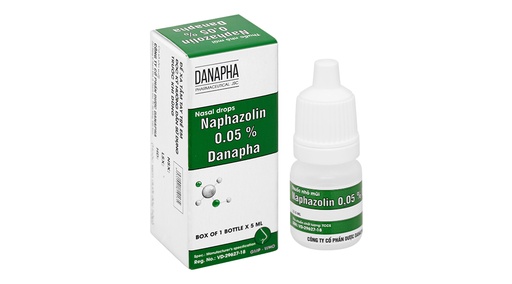 [EYE043] Thuốc nhỏ mũi Naphazolin 0.05% Danapha giảm nghẹt mũi, sung huyết mũi lọ 5ml