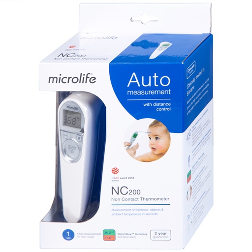 [TBI001] Nhiệt kế hồng ngoại đo trán Microlife NC200 không cần tiếp xúc, cho kết quả sau 1 giây