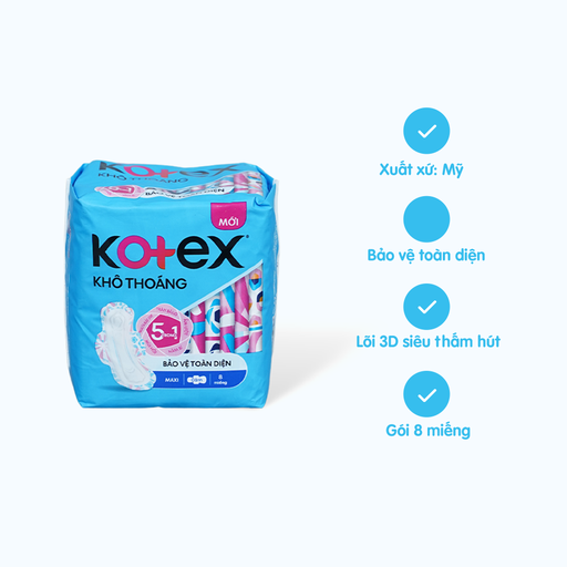 [PK011] Băng Vệ Sinh KOTEX STYLE Maxi Cánh (Gói 8 miếng)