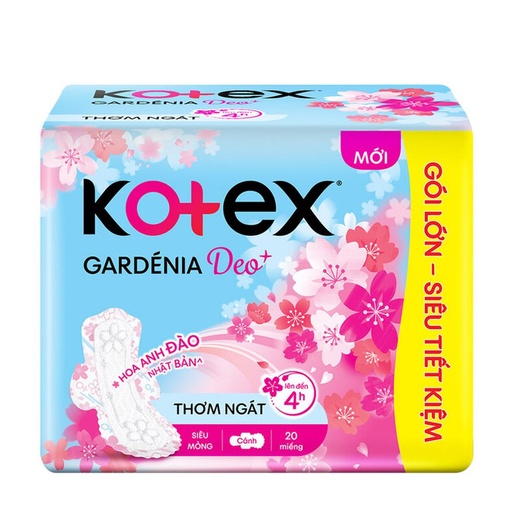 [PK031] Băng vệ sinh ban ngày siêu mỏng có cánh Kotex Gardenia Deo+ 23cm (20 miếng)