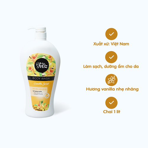[BATH001] FELIZ BODY WASH VANILLA SCENT (1L)