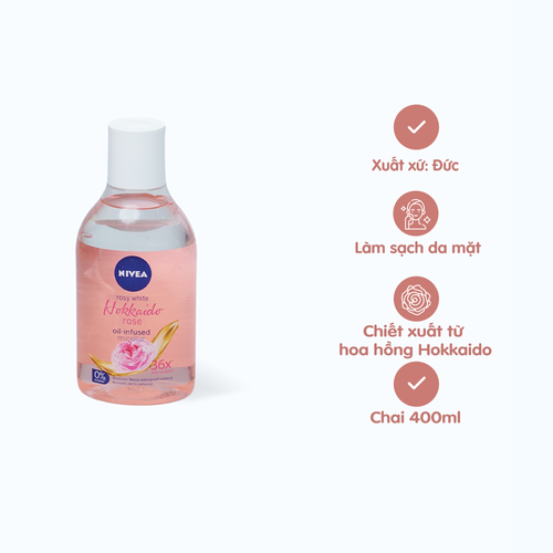 [MR003] Nước Tẩy Trang NIVEA Chiết Xuất Hoa Hồng Hokkaido (Chai 400Ml)
