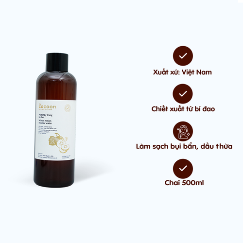 [MR005] Nước Tẩy Trang Bí Đao COCOON Làm Sạch Lớp Trang Điểm, Giảm Dầu (500ml)