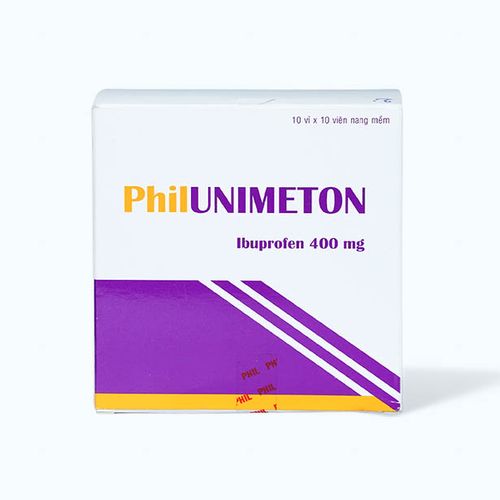 [ANAL017] Viêm nang mềm PhilUnimeton 400mg giảm đau, hạ sốt, chống viêm (10 vỉ x 10 viên)