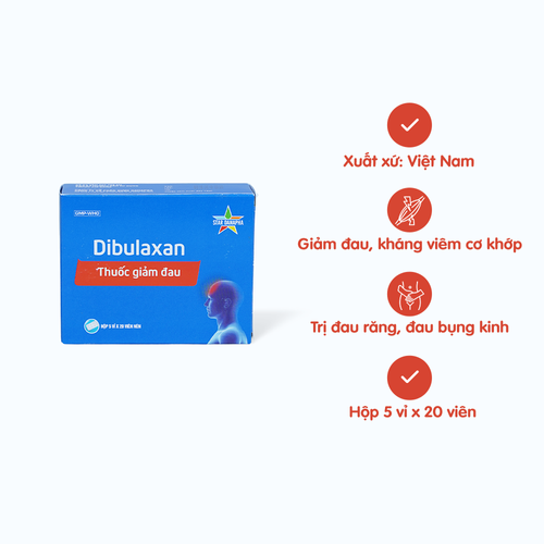 [ANAL051] Viên nén Tatanol 500mg VBP giảm đau từ nhẹ đến vừa và hạ sốt (10 vỉ x 10 viên)